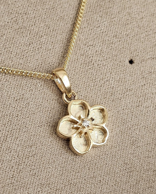 9K Gold Forget Me Not Pendant
