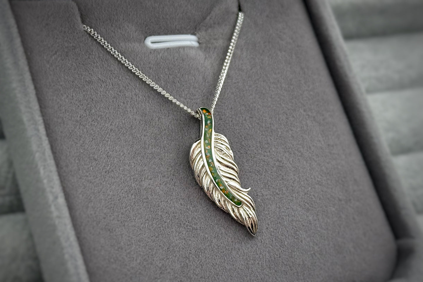 925 Silver Feather Pendant