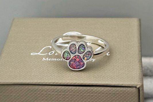 925 Silver Paw-Print Ring