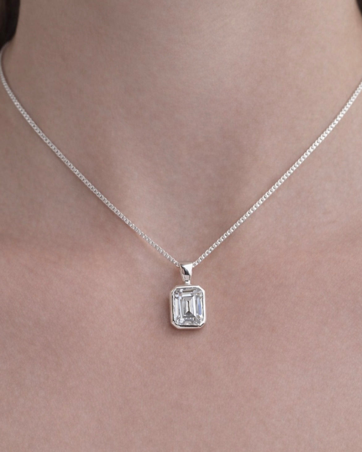 Emerald Crystal Secretly Set Ashes Pendant