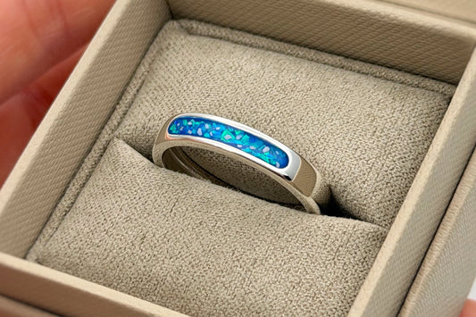 925 Silver Unisex 4mm Channel Band Ring