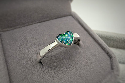 925 Silver Simple Heart Ring
