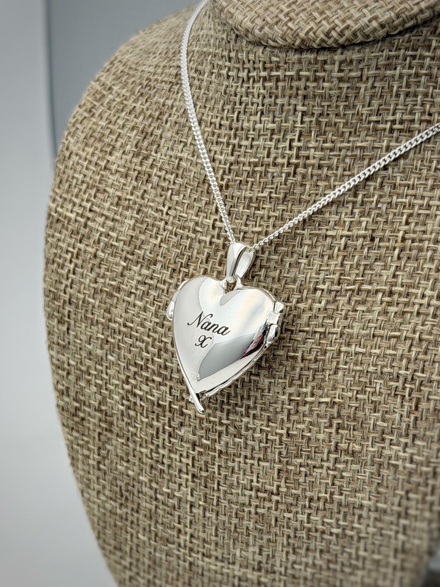 925 Silver Angel Wings Locket Pendant