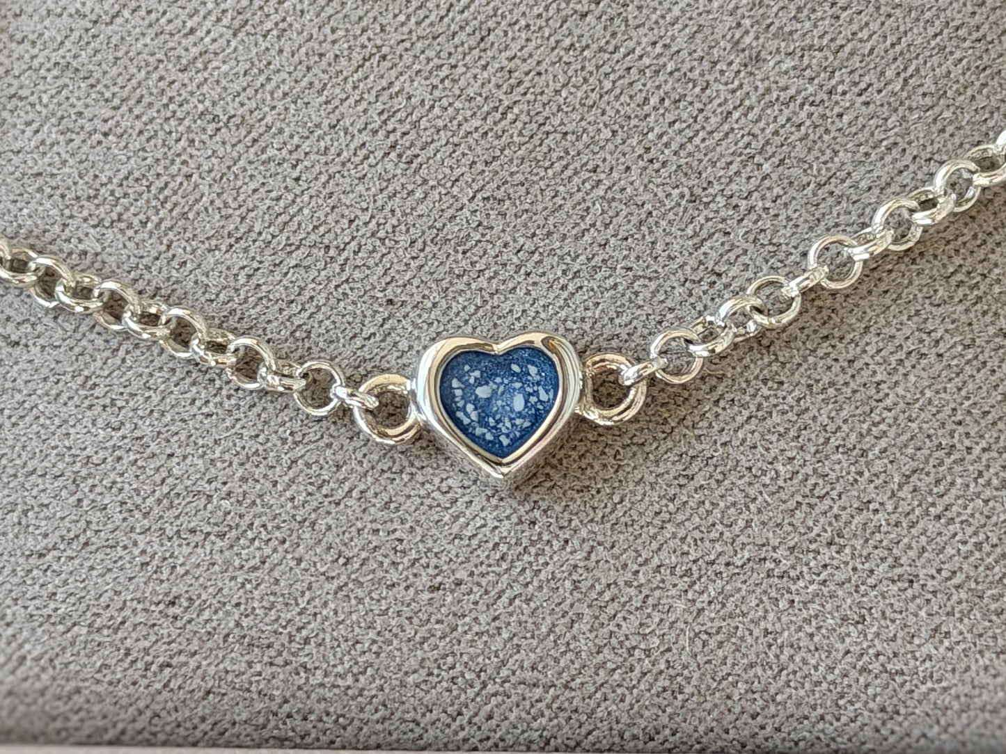 925 Silver Adjustable Belcher Chain Heart Bracelet
