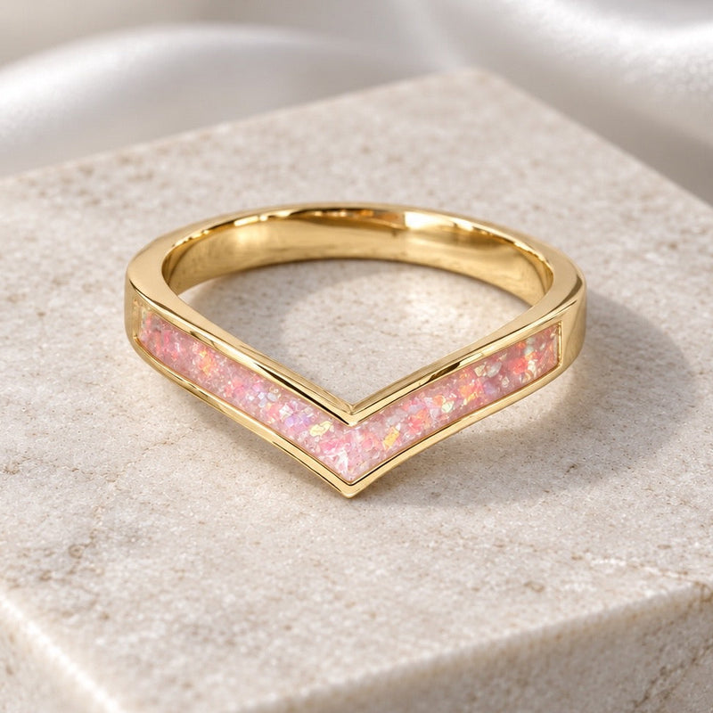 9K Gold Wishbone Ring