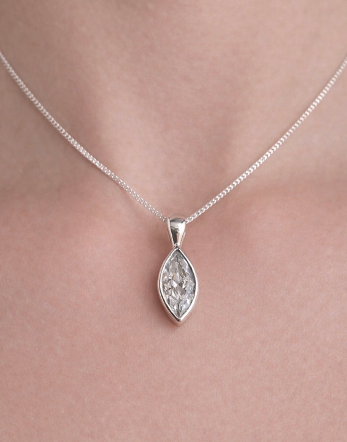 Marquise Crystal Secretly Set Ashes Pendant