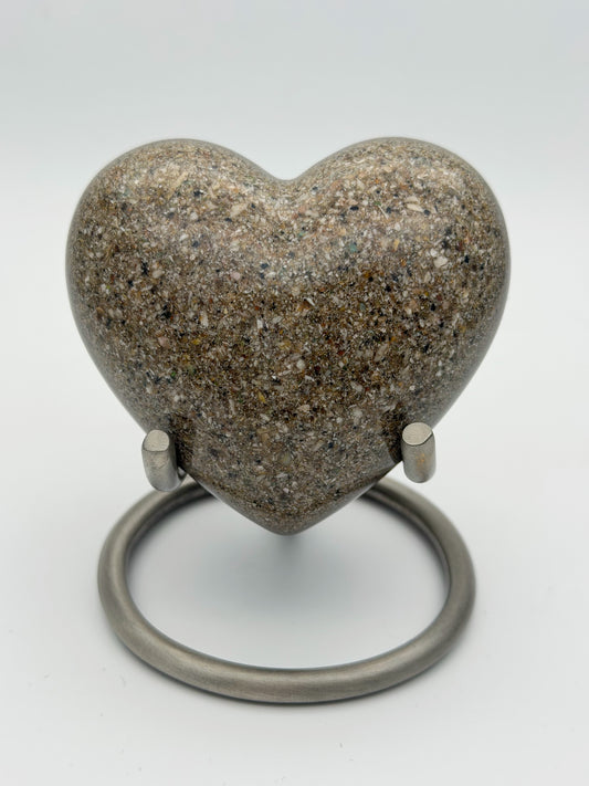 Extra Large Ashes Display Heart with Stand