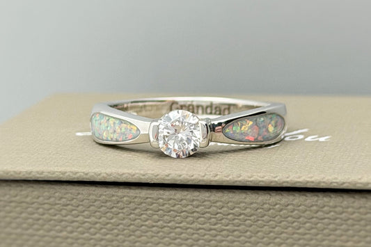 925 Silver Round Solitaire Ring