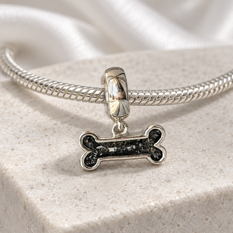 925 Silver Dog Bone Dangle Charm
