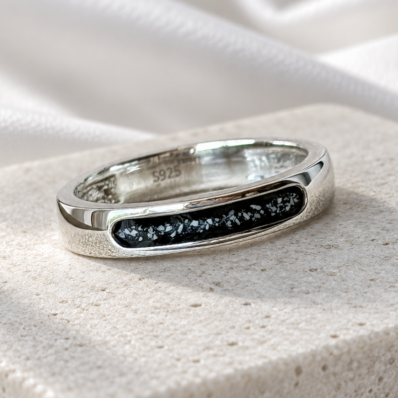 925 Silver Unisex 4mm Rounded Channel Band Ring
