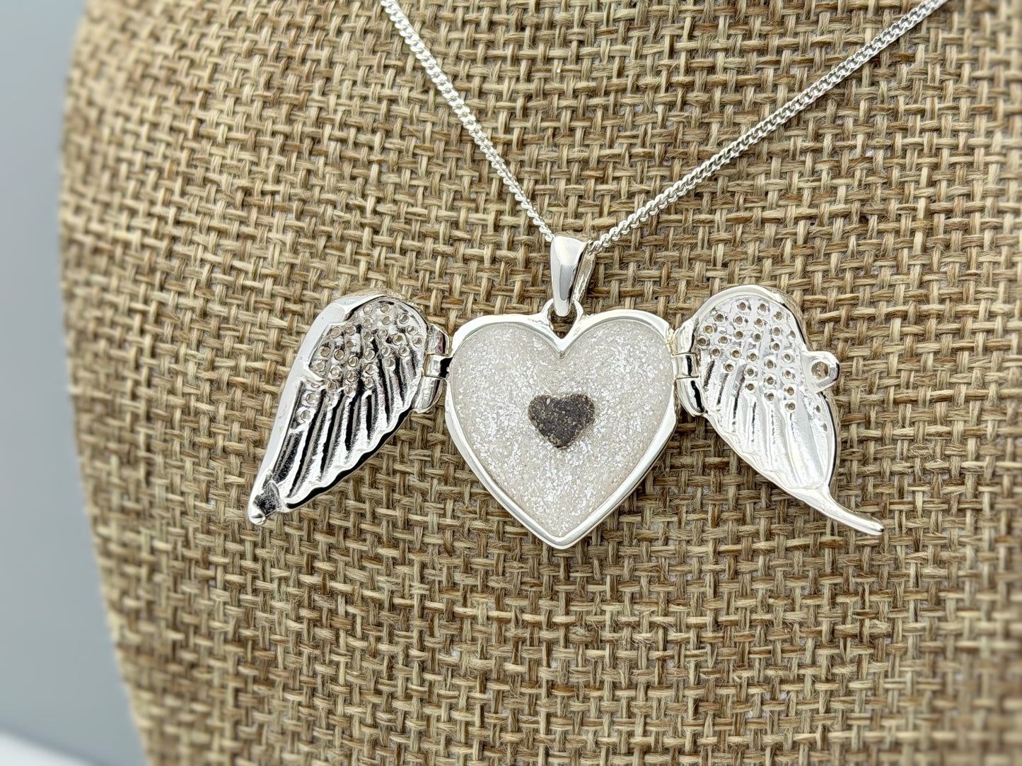 925 Silver Angel Wings Locket Pendant