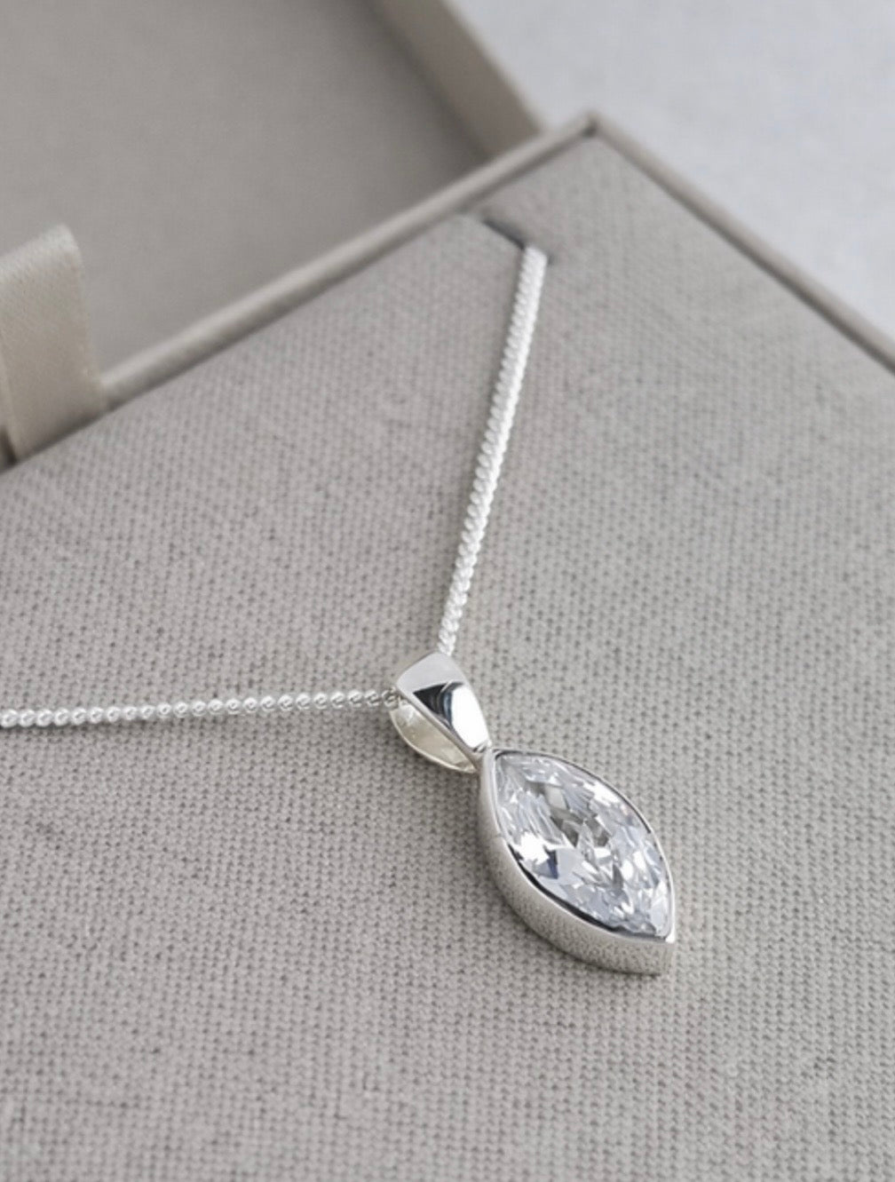 Marquise Crystal Secretly Set Ashes Pendant