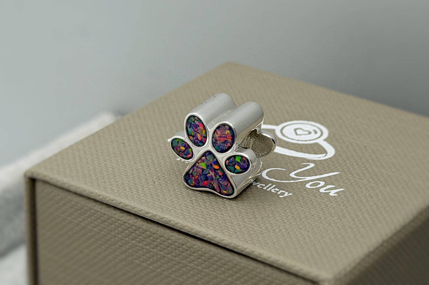 925 Silver Paw Print Charm