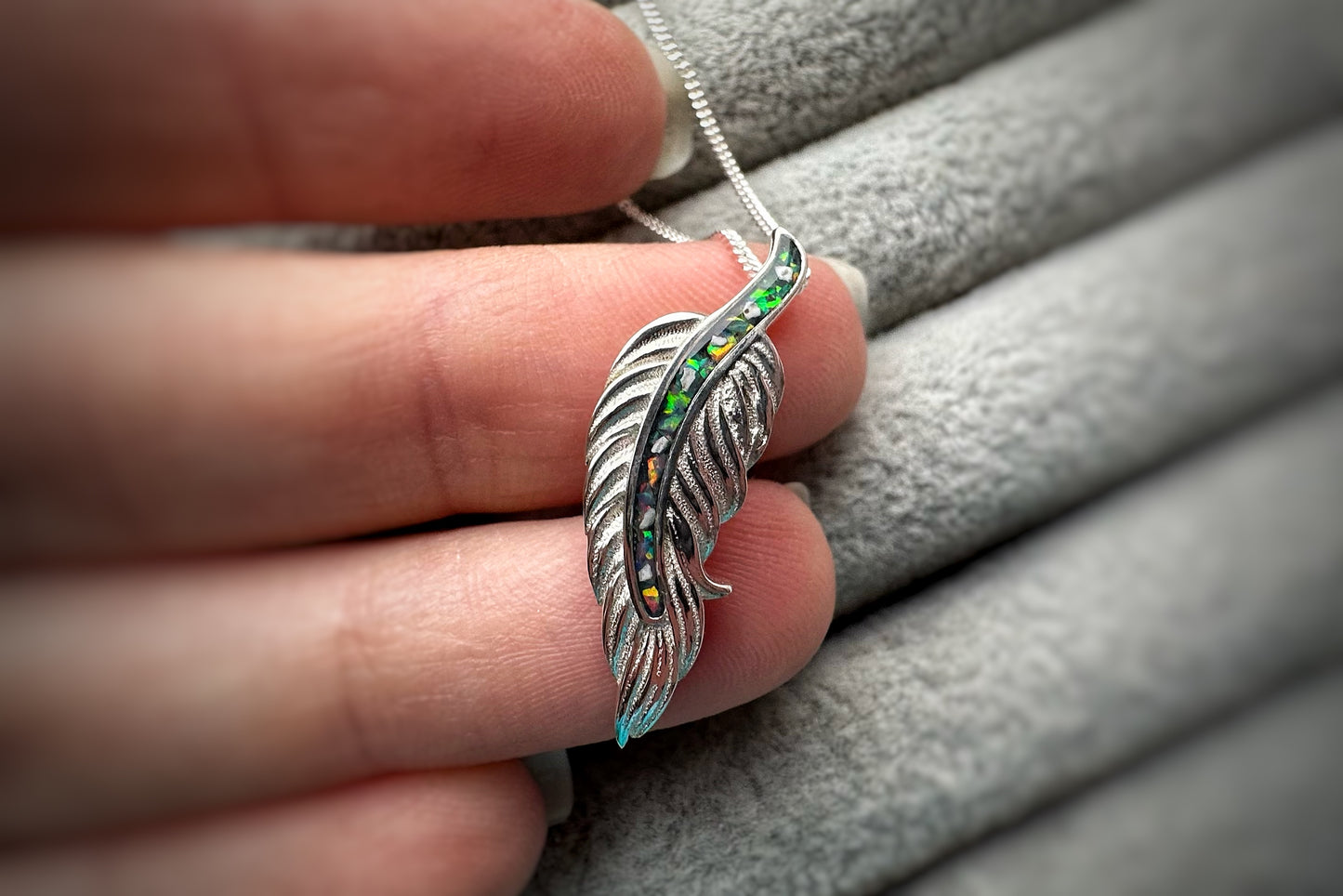 925 Silver Feather Pendant