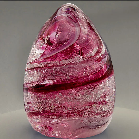 Mini Crystal Glass Ashes Domed Paperweight