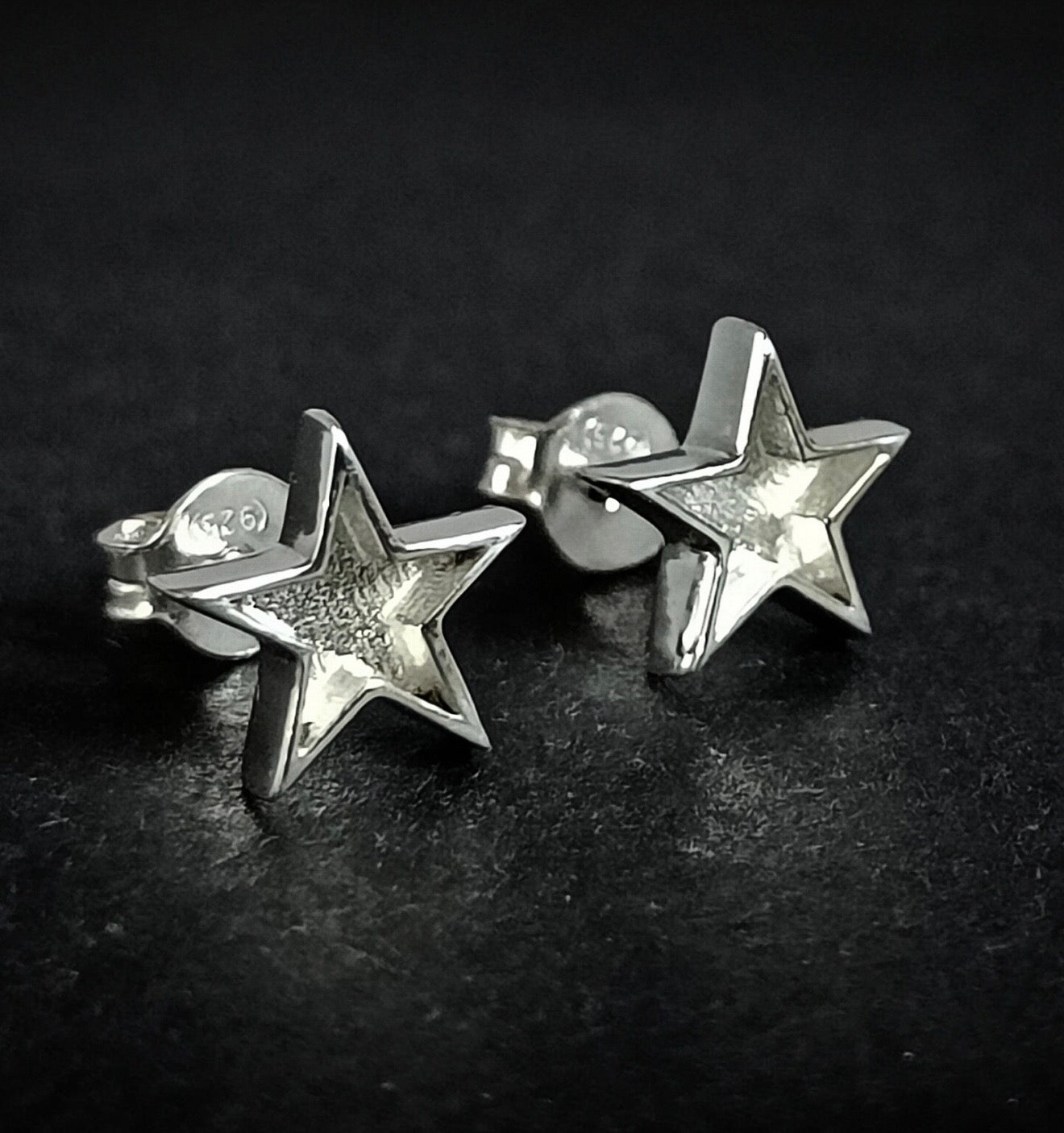 925 Silver Star Stud Memorial Earrings