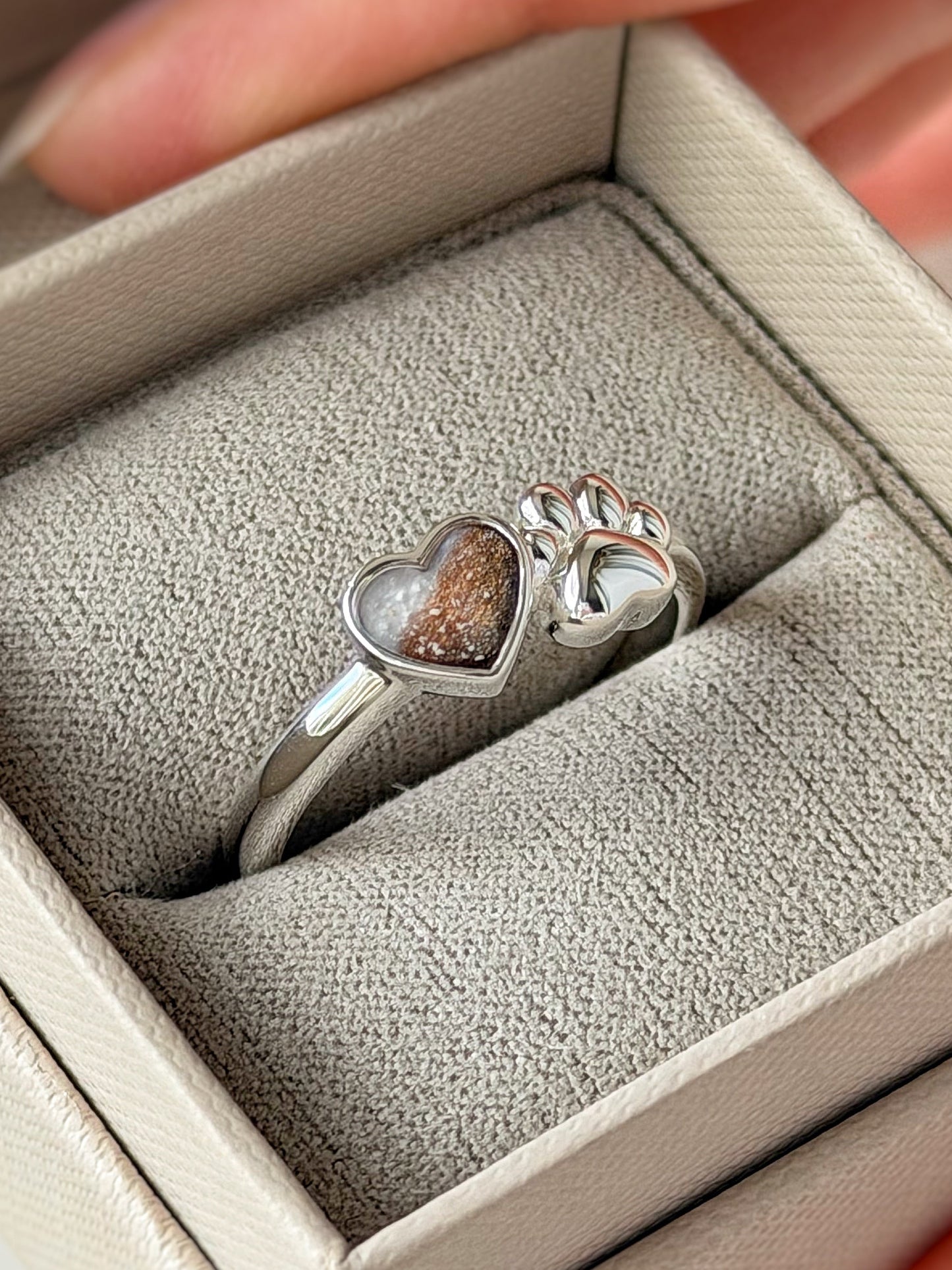 925 Silver Paw to my Heart Ring