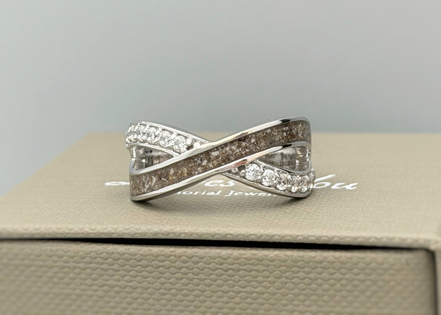 925 Silver Infinity Crystal Ring
