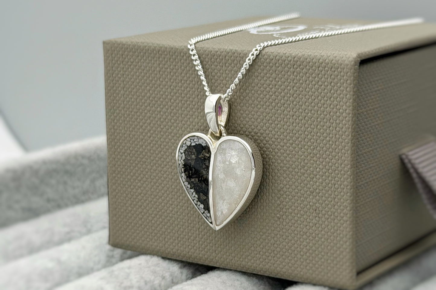 925 Silver Split Heart Pendant