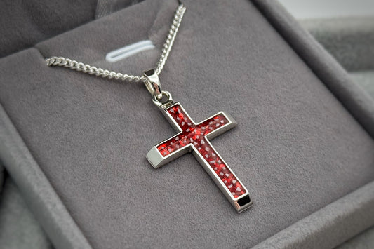 925 Silver Gents/Unisex 3D Cross Pendant