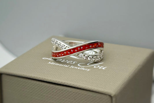 925 Silver Infinity Crystal Ring
