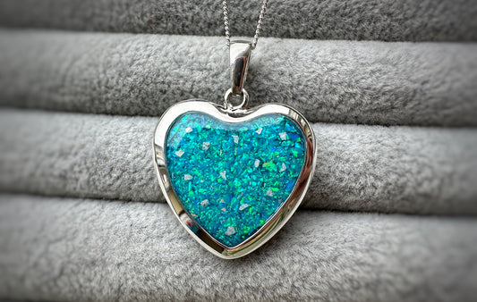 925 Silver Very Large Heart Pendant