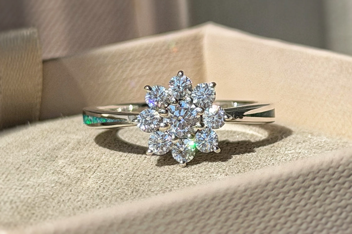 925 Silver Celestial Cluster Crystal Ring