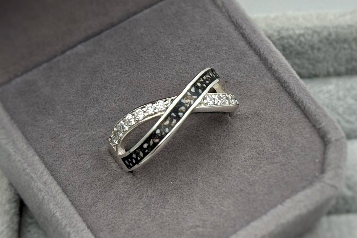 925 Silver Infinity Crystal Ring