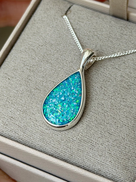 925 Silver Large Teardrop Pendant