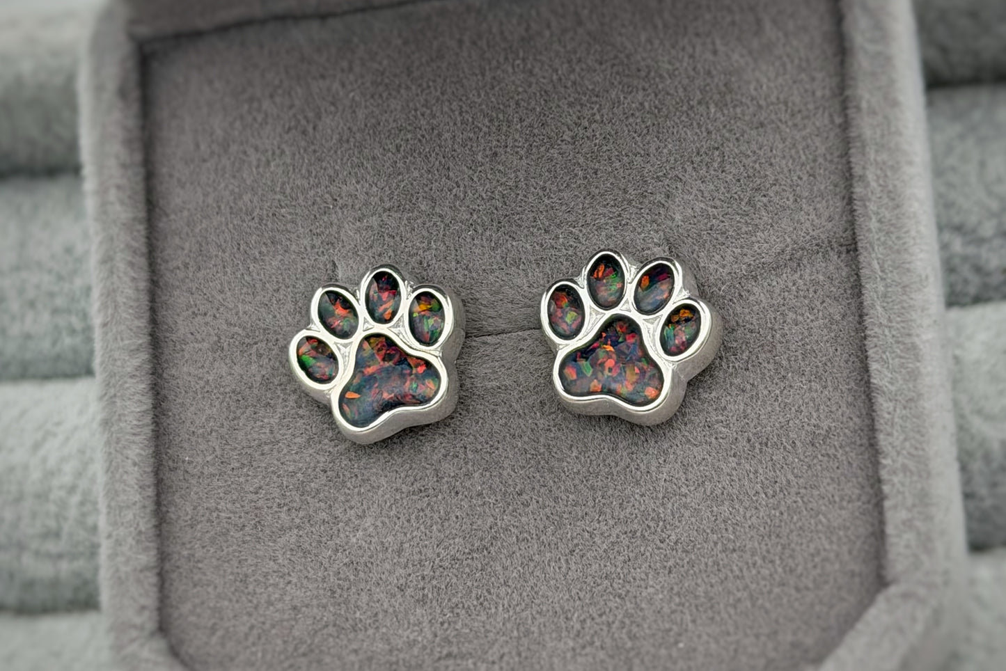 925 Silver Paw-Print Earrings