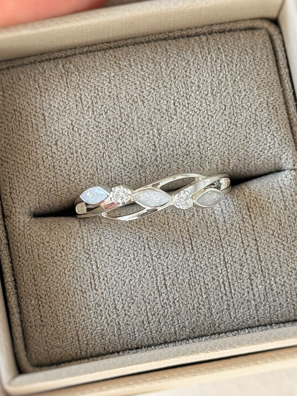 925 Silver Three Stone Eternity Ring