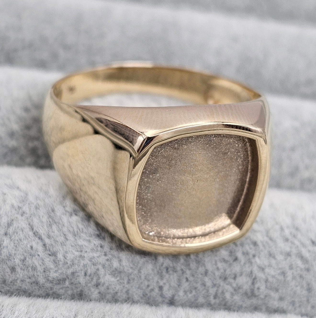 925 Silver Unisex Rounded Square Signet Ring