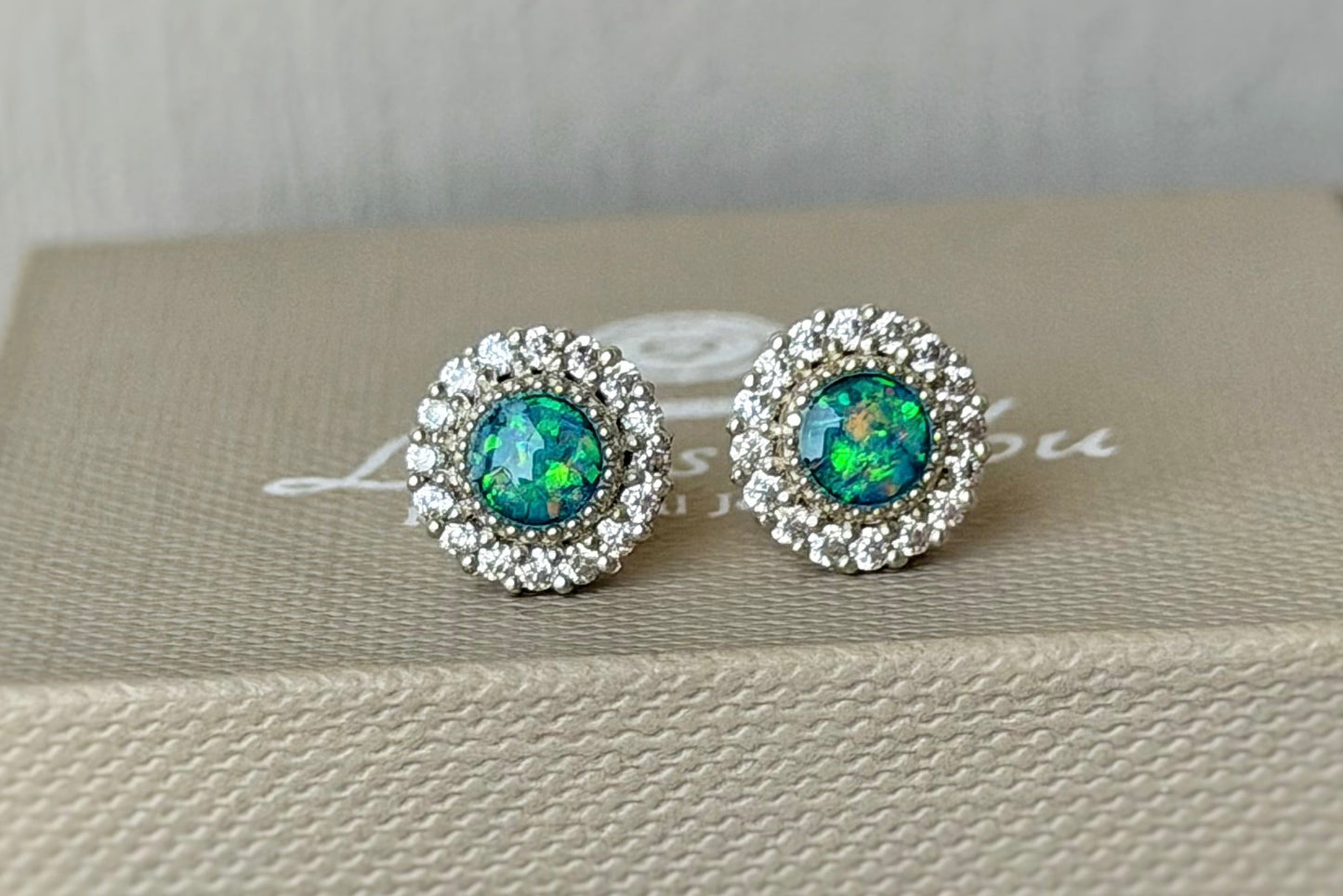 925 Silver Halo Memorial Earrings