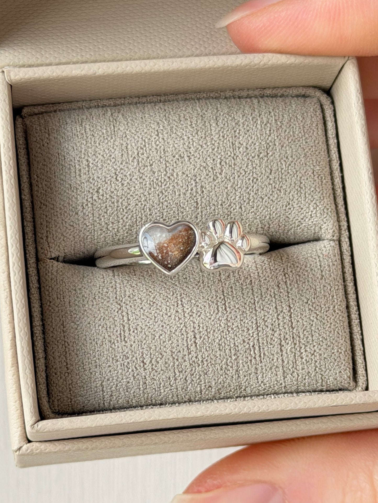 925 Silver Paw to my Heart Ring