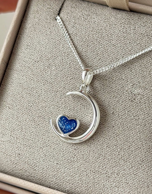 925 Silver Crescent Moon Pendant