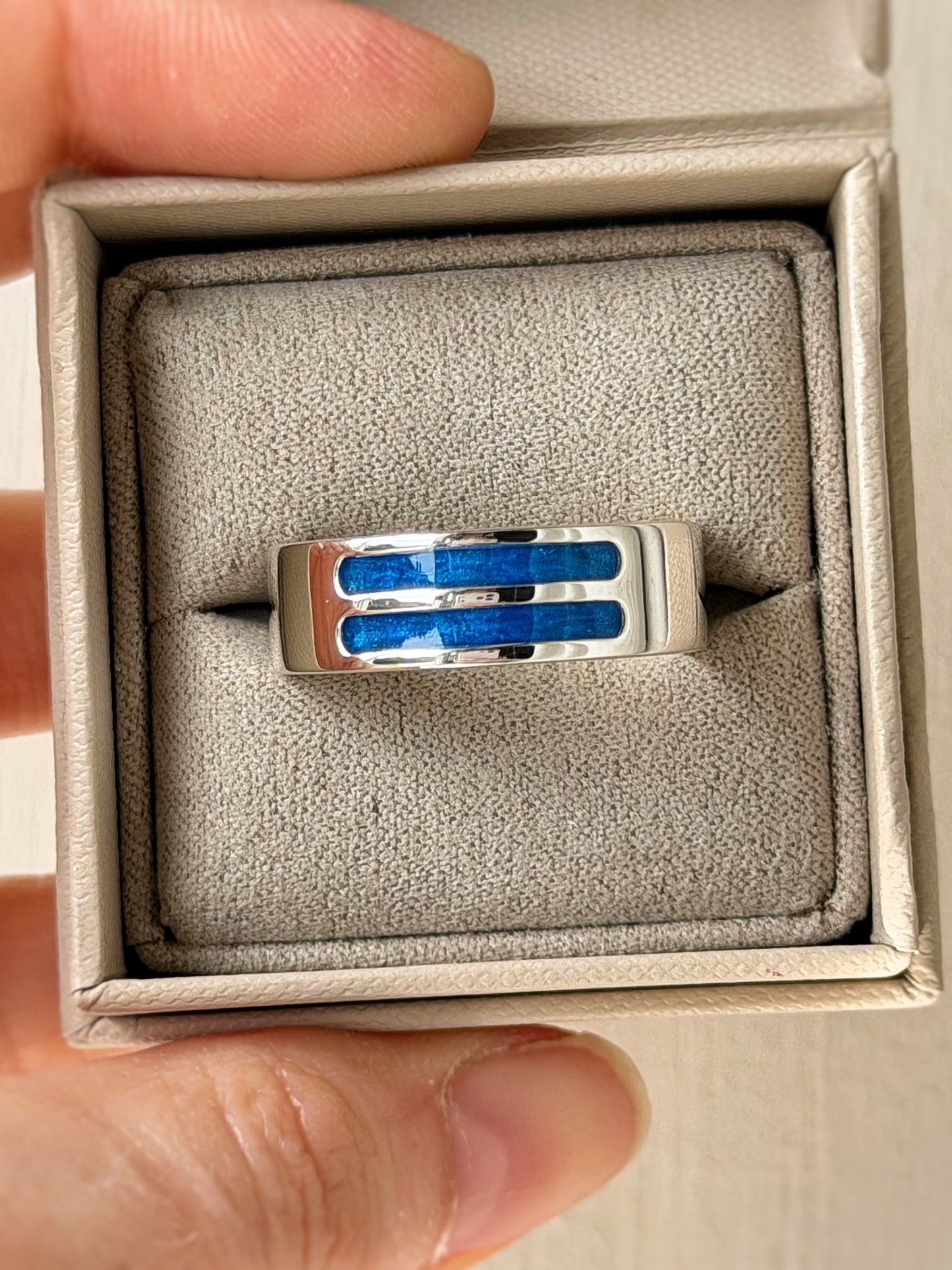 Gents Two Channel Band Ring