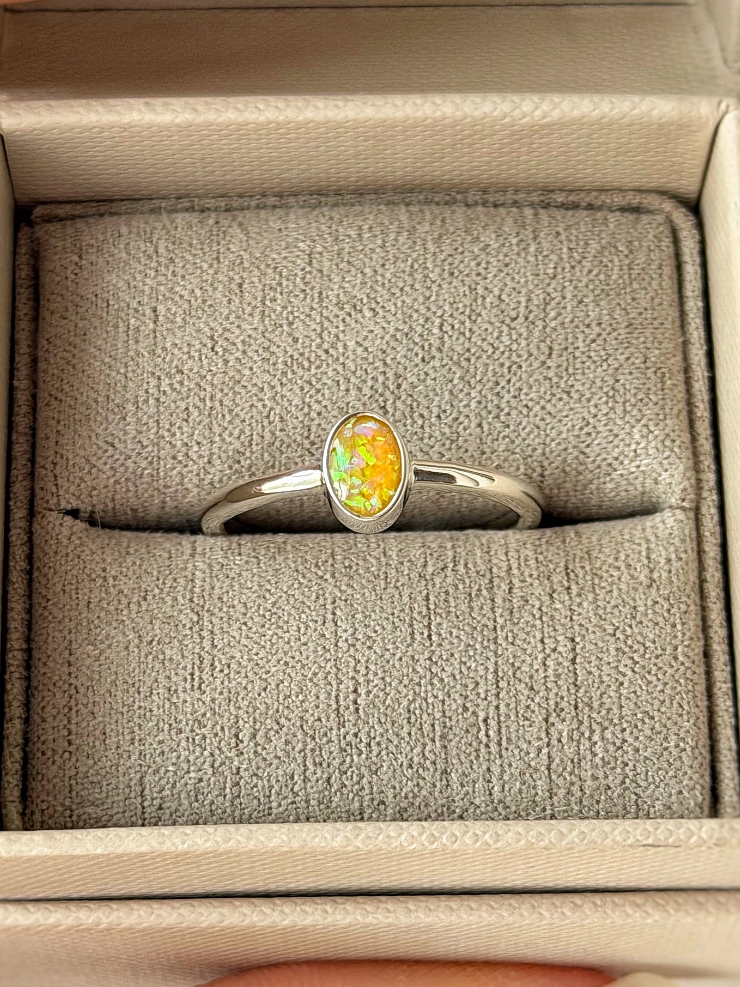 925 Silver Simple Oval Ring