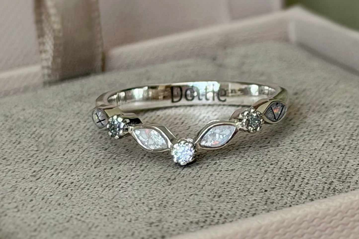 925 Silver Wishbone Marquise Ring