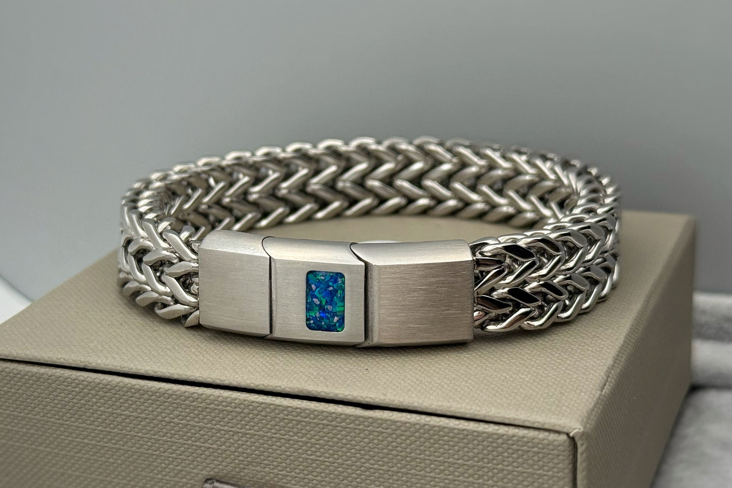 Stainless Steel Men’s Chunky Link Chain Bracelet