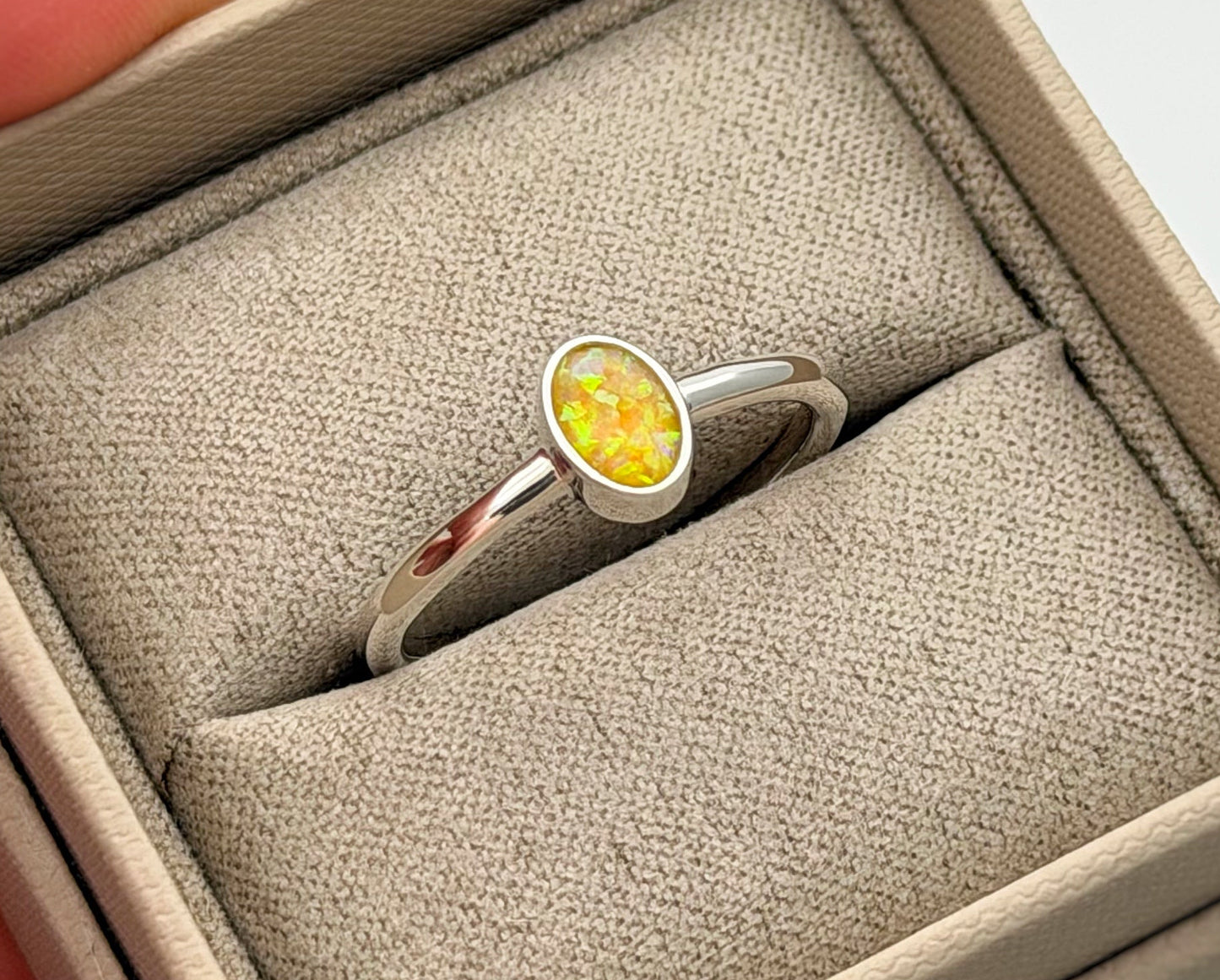 925 Silver Simple Oval Ring