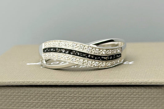 925 Silver Wave Channel Band Ring