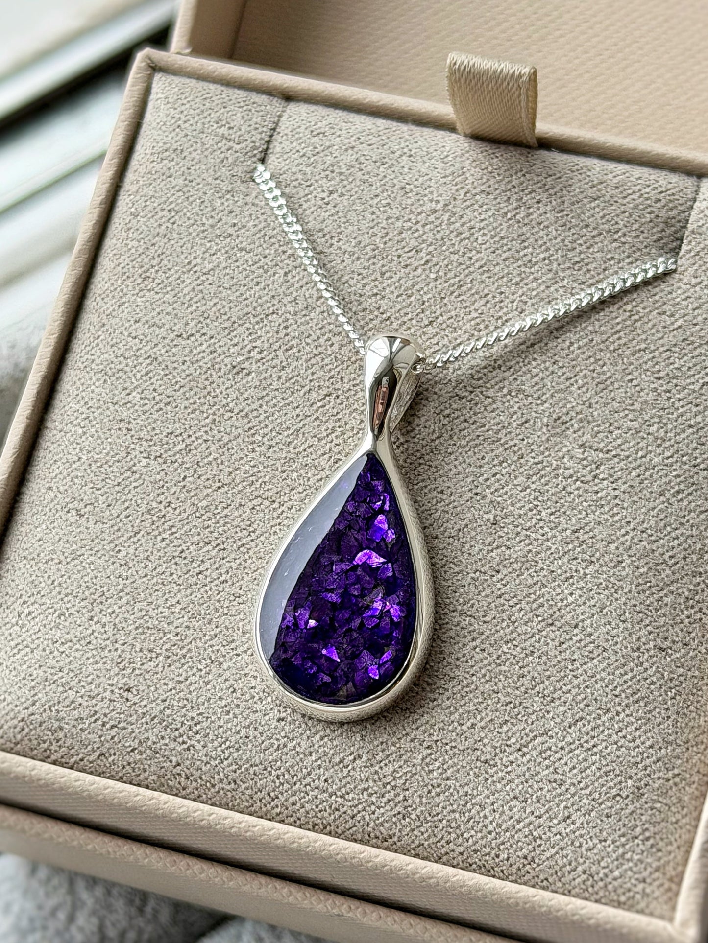 925 Silver Large Teardrop Pendant
