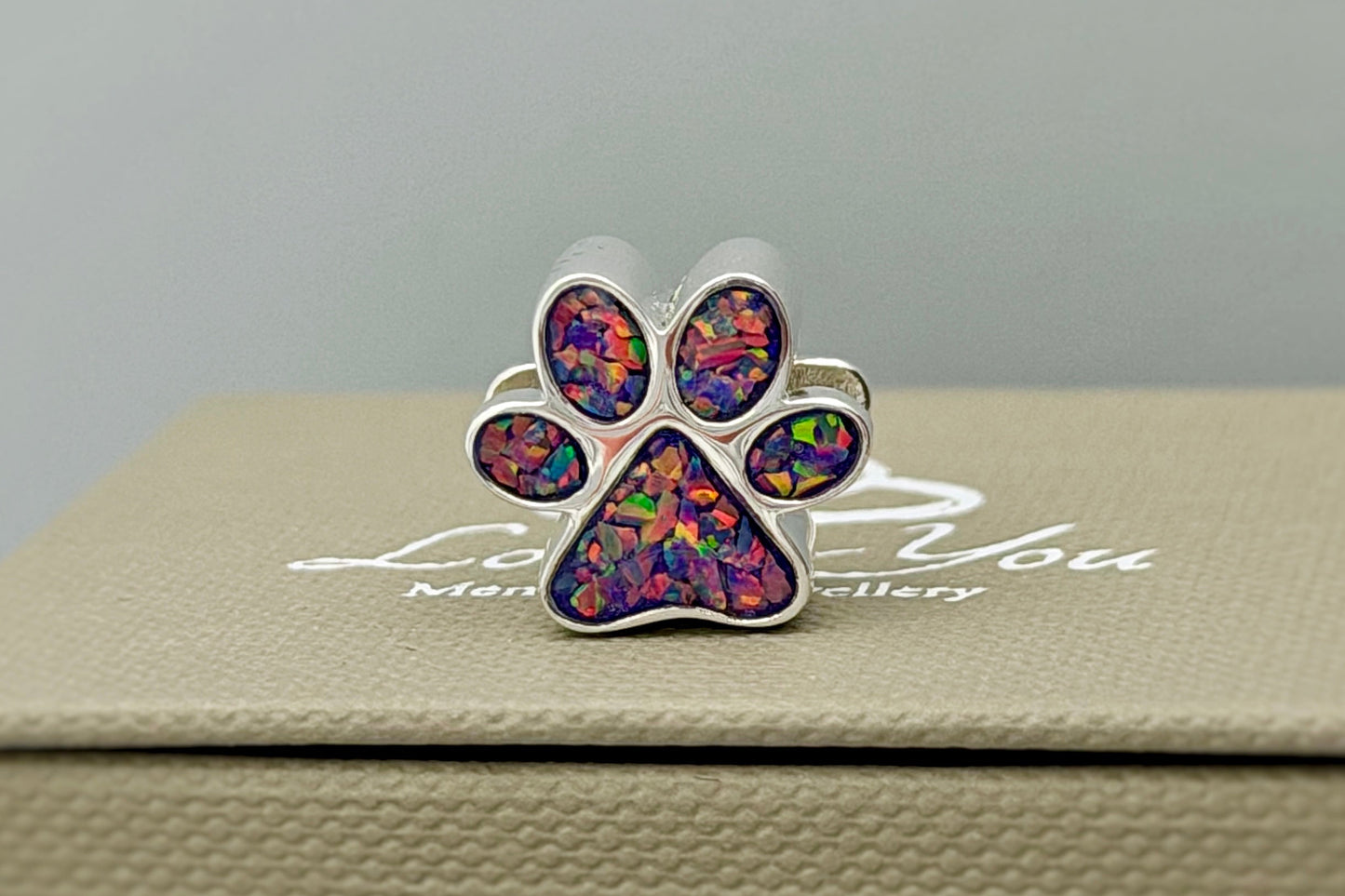 925 Silver Paw Print Charm