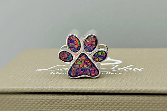 925 Silver Paw Print Charm