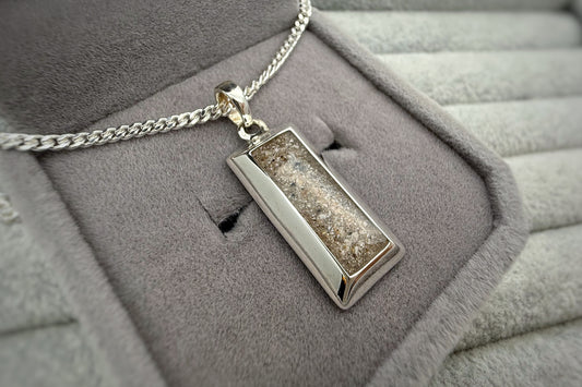 925 Silver Gent’s 3D Gold Bar Style Pendant