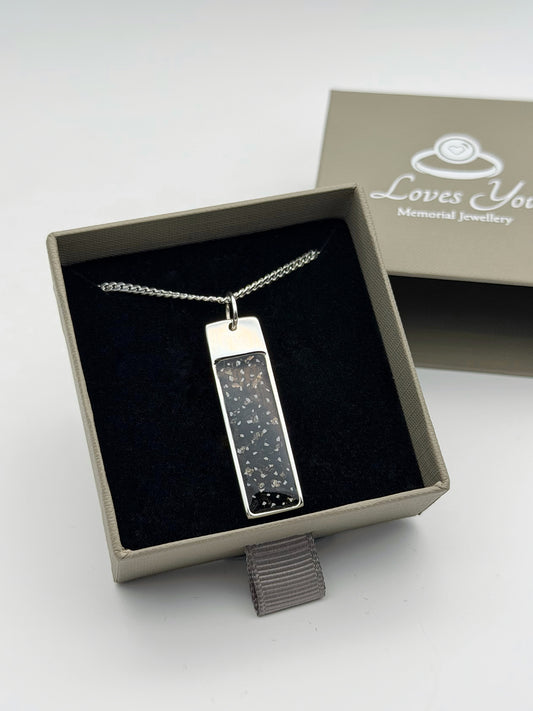 925 Silver Gents/Unisex Oblong Bar Pendant