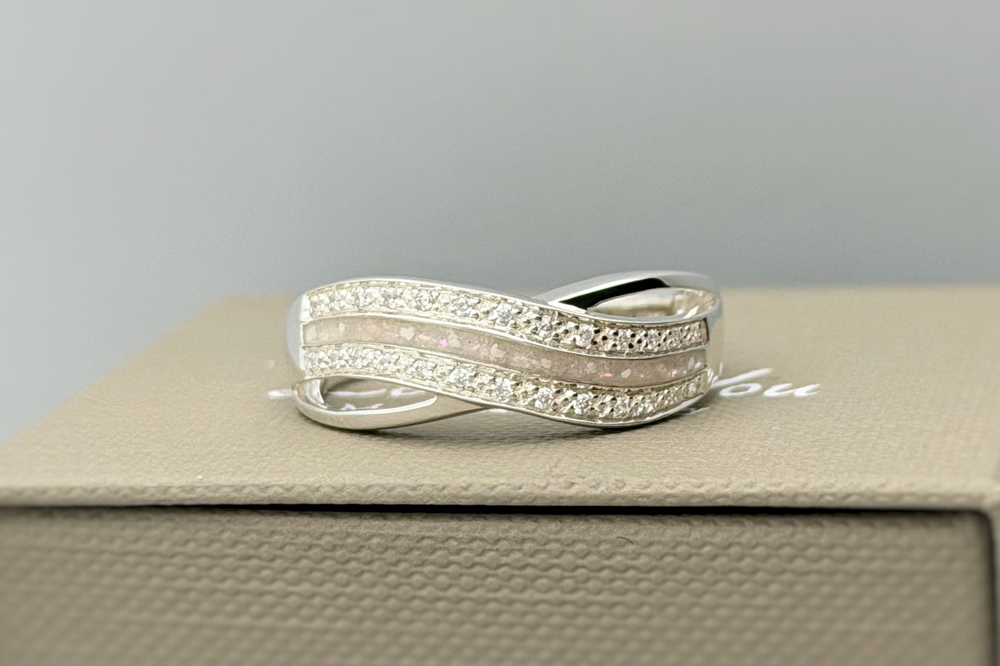 925 Silver Wave Channel Band Ring