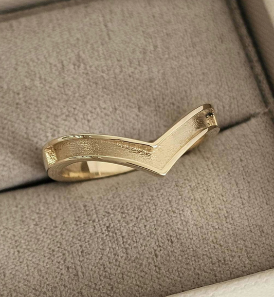 9k Gold Wishbone Ring