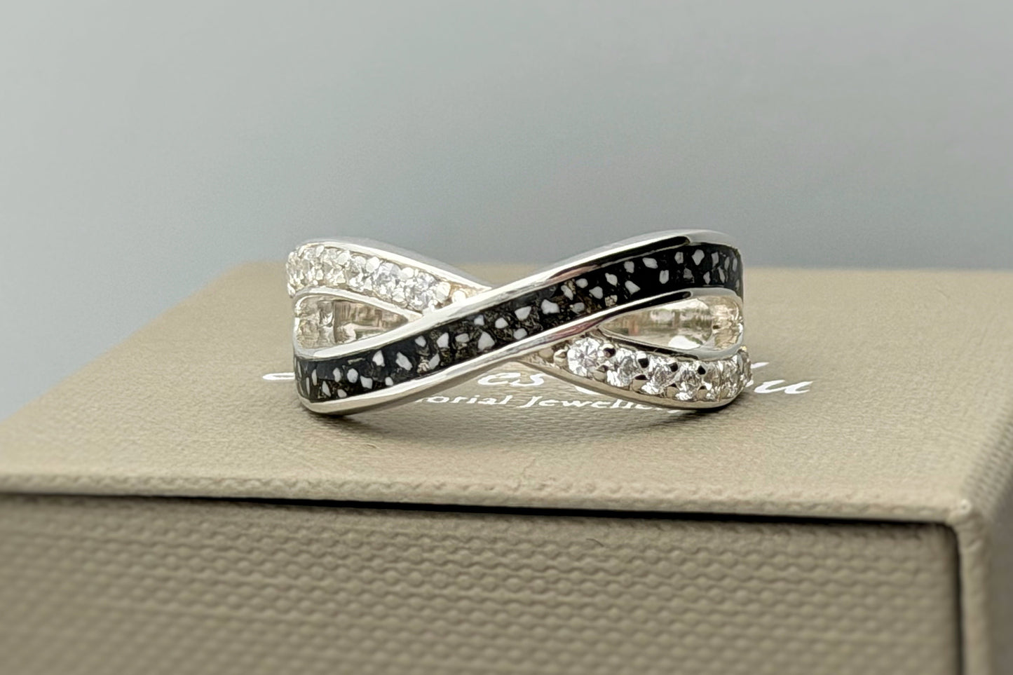 925 Silver Infinity Crystal Ring