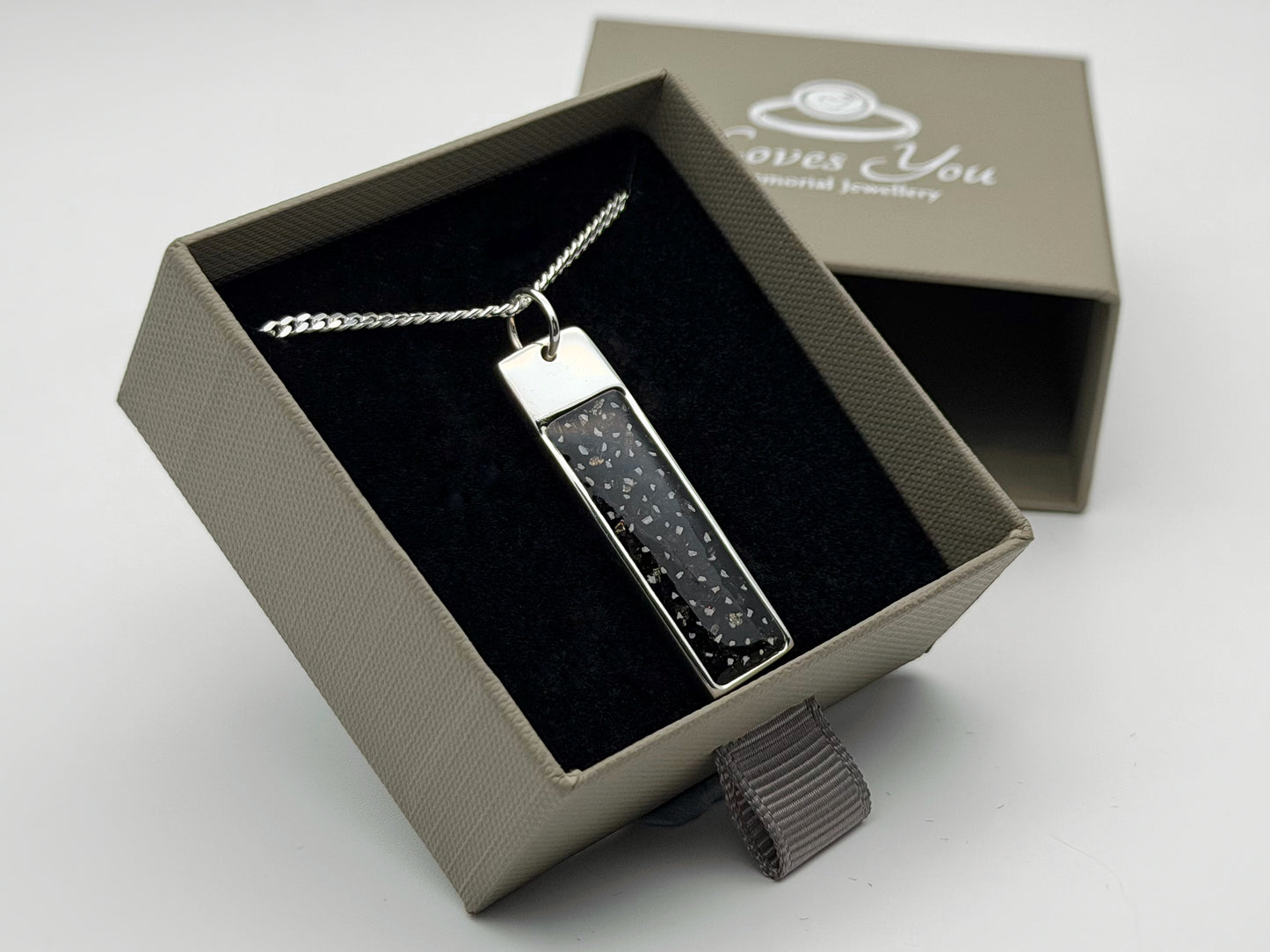 925 Silver Gents/Unisex Oblong Bar Pendant